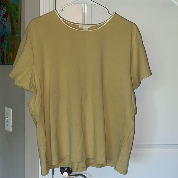 J.Jill 2X Light Soft Green Shortsleeve Shirt - Picture 2 of 6